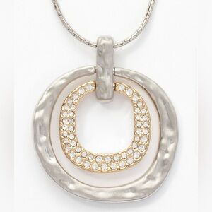 Touchstone Crystal by Swarovski BLENDED two-tone mixed metals crystal necklace